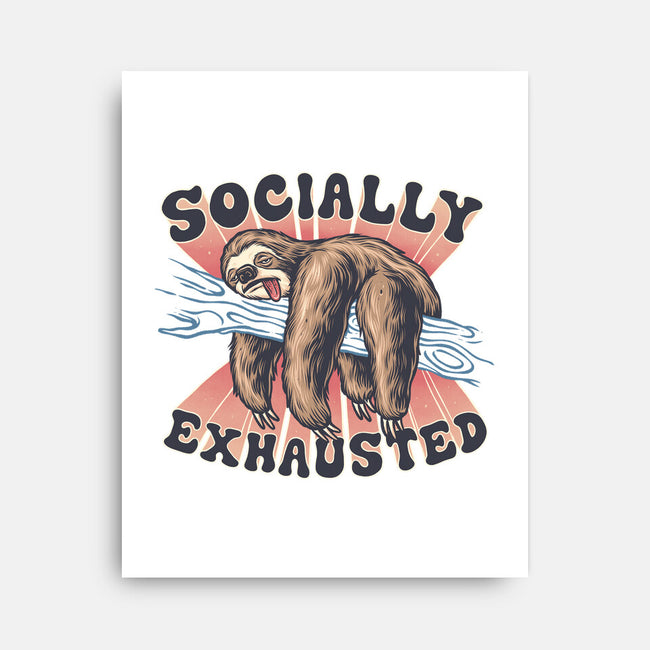 Socially Exhausted-None-Stretched-Canvas-momma_gorilla