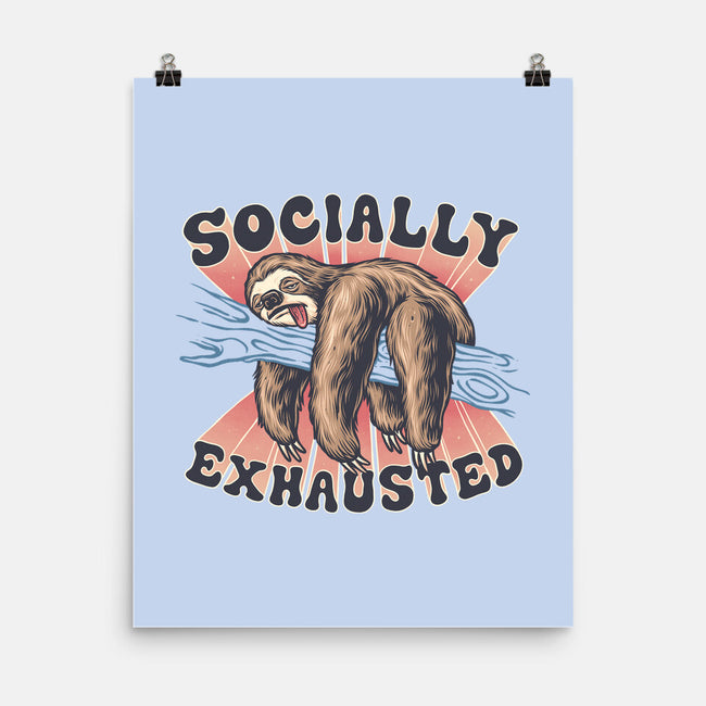 Socially Exhausted-None-Matte-Poster-momma_gorilla