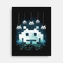 Space Moon Invaders-None-Stretched-Canvas-Vallina84