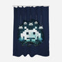 Space Moon Invaders-None-Polyester-Shower Curtain-Vallina84