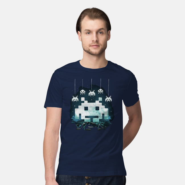 Space Moon Invaders-Mens-Premium-Tee-Vallina84