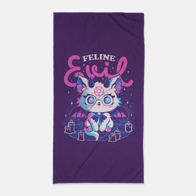 Feline Evil-None-Beach-Towel-eduely