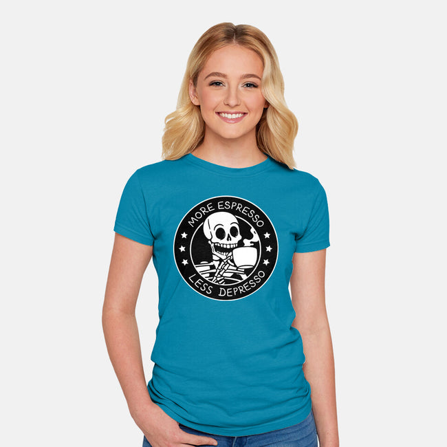 More Espresso Less Depresso-Womens-Fitted-Tee-tobefonseca