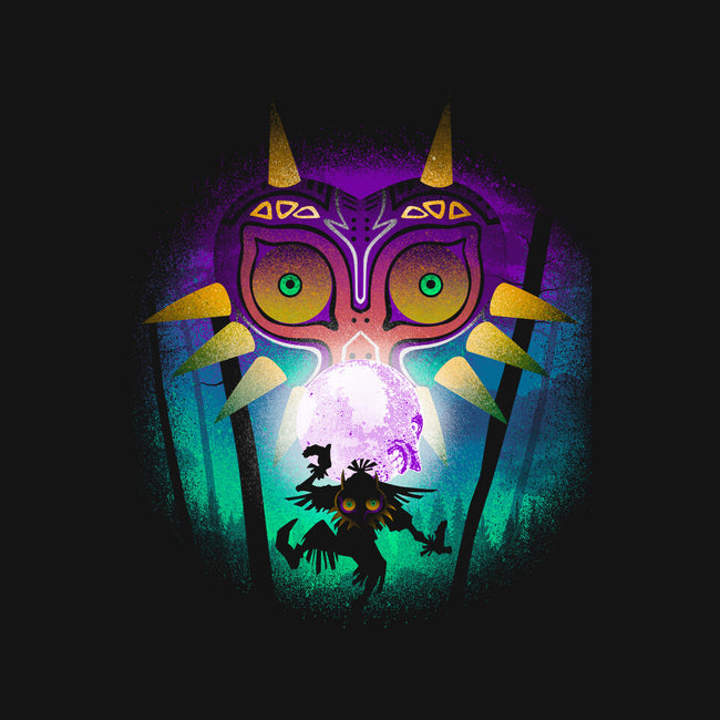 The Moon And The Mask-Womens-Fitted-Tee-Donnie