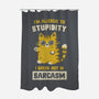 Allergic To Stupidity-None-Polyester-Shower Curtain-kg07