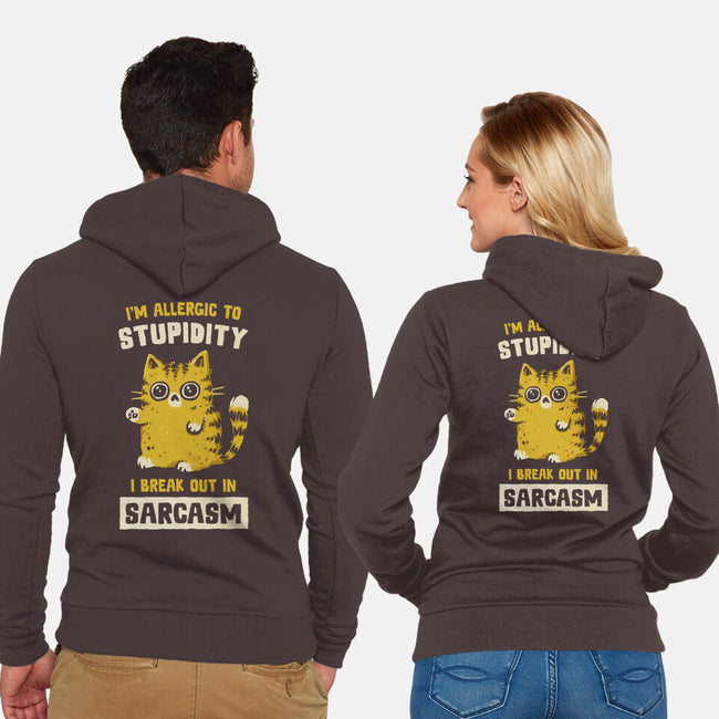 Allergic To Stupidity-Unisex-Zip-Up-Sweatshirt-kg07