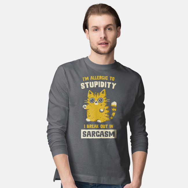 Allergic To Stupidity-Mens-Long Sleeved-Tee-kg07
