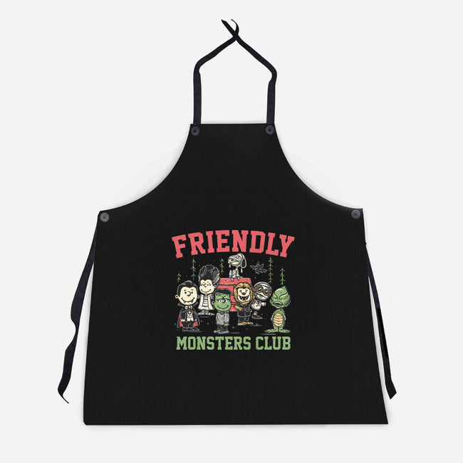 Friendly Monsters Club-Unisex-Kitchen-Apron-momma_gorilla