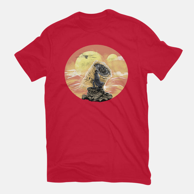 Wanderer Above The Sea Of Sand-Womens-Fitted-Tee-zascanauta