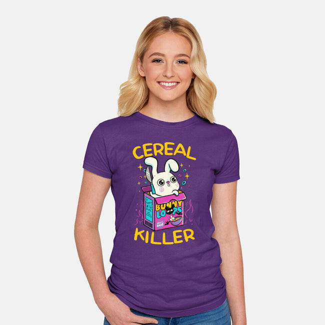 Cereal Killer Psycho Bunny-Womens-Fitted-Tee-tobefonseca