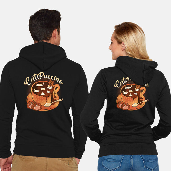 Catpuccino Kawaii Kittens-Unisex-Zip-Up-Sweatshirt-tobefonseca