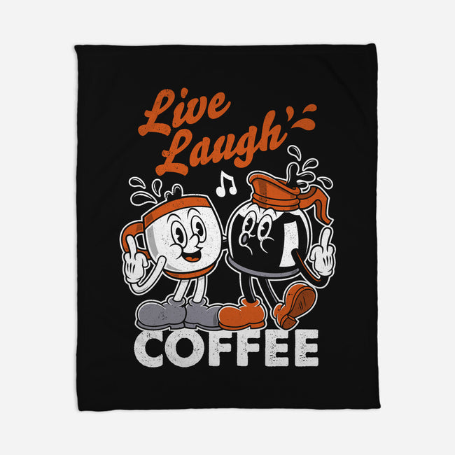Live Laugh Coffee-None-Fleece-Blanket-Nemons