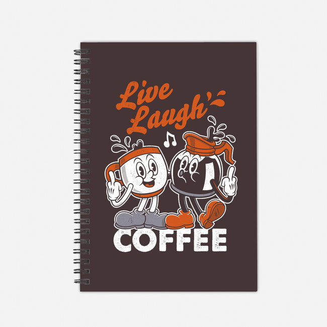 Live Laugh Coffee-None-Dot Grid-Notebook-Nemons