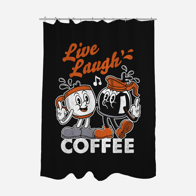 Live Laugh Coffee-None-Polyester-Shower Curtain-Nemons