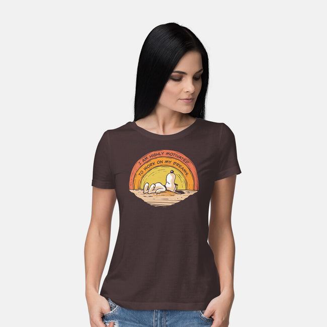 Working On My Dreams-Womens-Basic-Tee-zerobriant