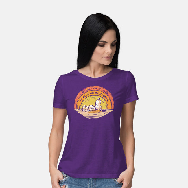 Working On My Dreams-Womens-Basic-Tee-zerobriant