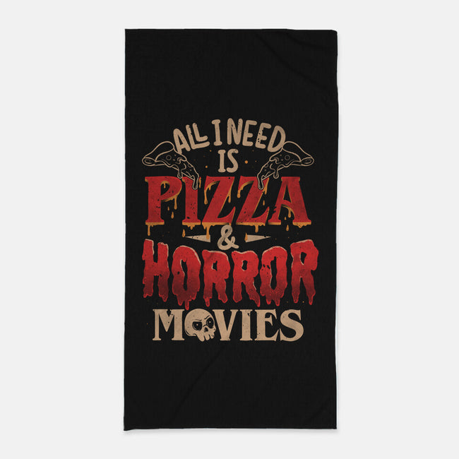 All I Need Is Pizza And Horror Movies-None-Beach-Towel-eduely