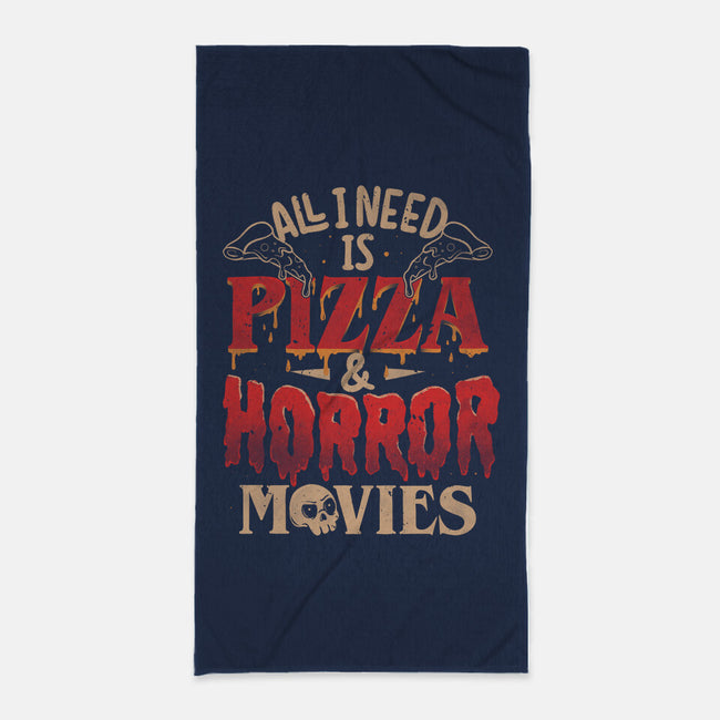 All I Need Is Pizza And Horror Movies-None-Beach-Towel-eduely