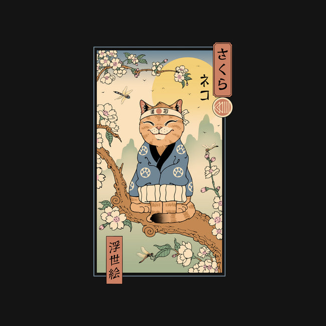Meowster In Sakura Branch-None-Stretched-Canvas-vp021