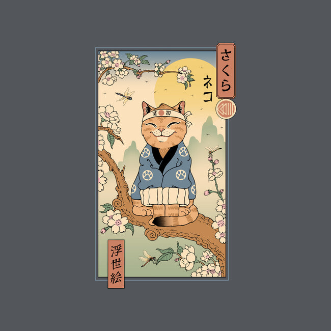 Meowster In Sakura Branch-None-Stretched-Canvas-vp021