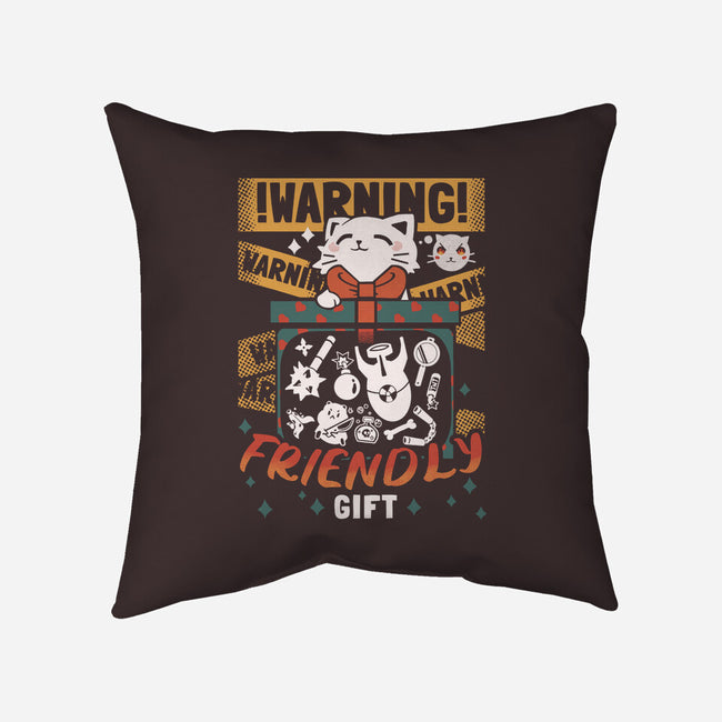 Cat's Friendly Gift-None-Removable Cover w Insert-Throw Pillow-Heyra Vieira
