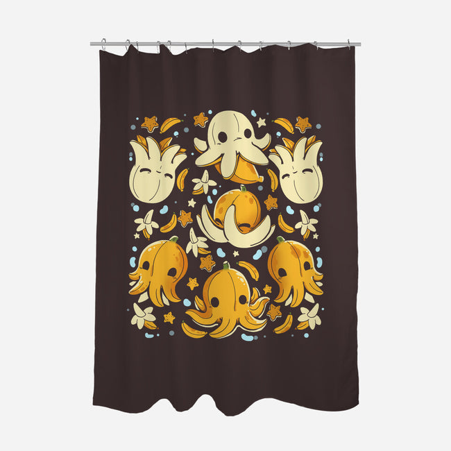 Banana Octopus-None-Polyester-Shower Curtain-Vallina84