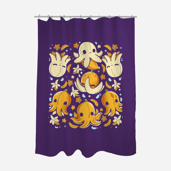 Banana Octopus-None-Polyester-Shower Curtain-Vallina84