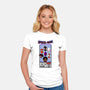 Corner Box Heads-Womens-Fitted-Tee-Afire