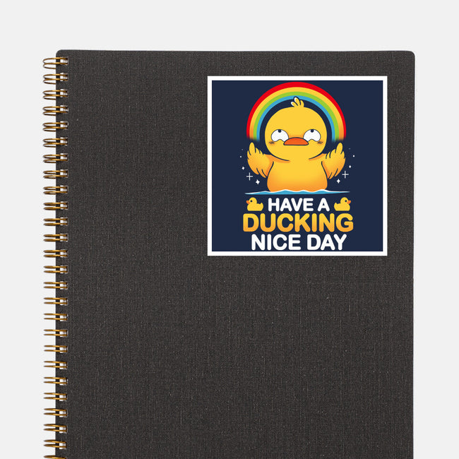 Have A Ducking Day-None-Glossy-Sticker-Vallina84