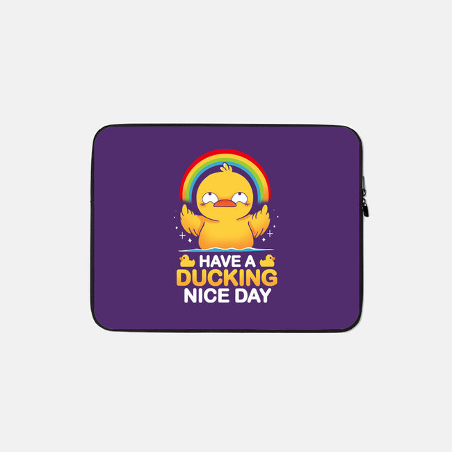 Have A Ducking Day-None-Zippered-Laptop Sleeve-Vallina84