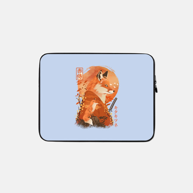 Red Fox Samurai-None-Zippered-Laptop Sleeve-dandingeroz
