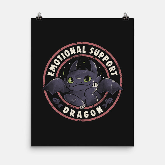 Emotional Support Dragon-None-Matte-Poster-Arigatees