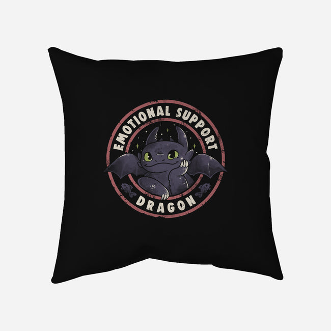 Emotional Support Dragon-None-Removable Cover w Insert-Throw Pillow-Arigatees