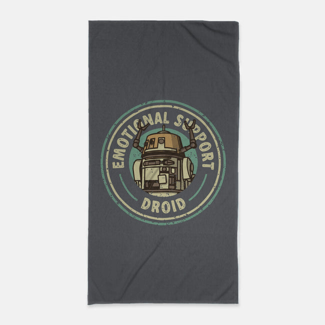 Emotional Support Droid-None-Beach-Towel-retrodivision
