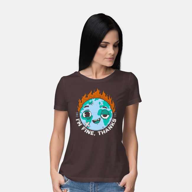 I'm Fine Thanks-Womens-Basic-Tee-StudioM6