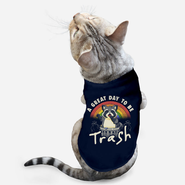 A Great Day To Be Trash-Cat-Basic-Pet Tank-koalastudio