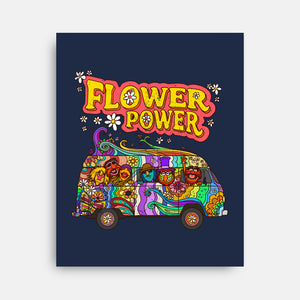 Flower Power Bus-None-Stretched-Canvas-drbutler
