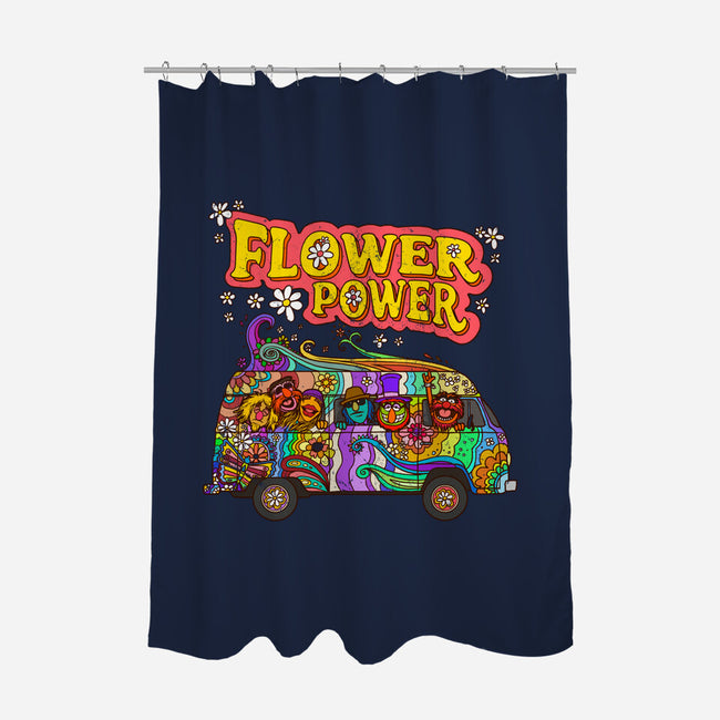 Flower Power Bus-None-Polyester-Shower Curtain-drbutler