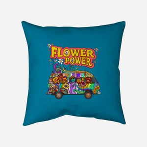 Flower Power Bus-None-Non-Removable Cover w Insert-Throw Pillow-drbutler