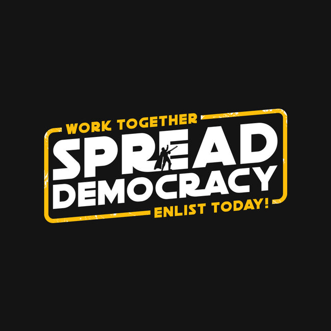 Spread Democracy-Mens-Basic-Tee-rocketman_art