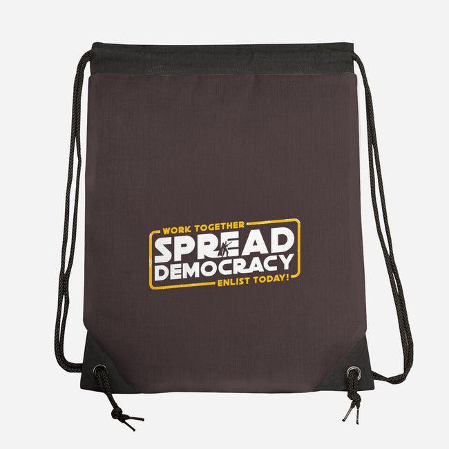 Spread Democracy-None-Drawstring-Bag-rocketman_art