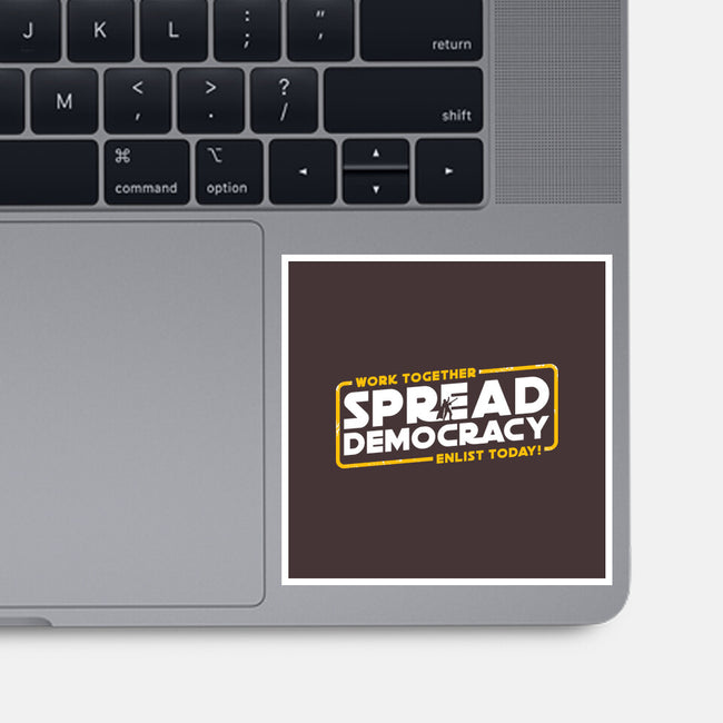 Spread Democracy-None-Glossy-Sticker-rocketman_art