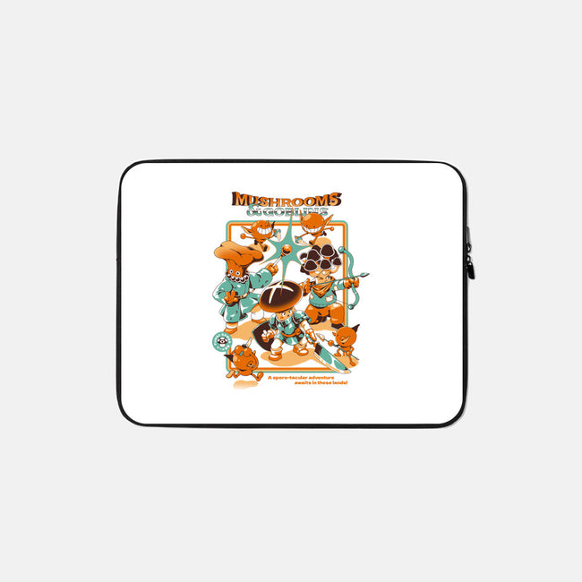 Mushrooms And Goblins-None-Zippered-Laptop Sleeve-ilustrata