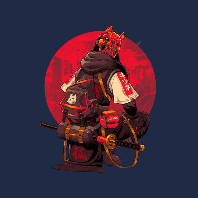Red Kitsune Samurai-None-Stretched-Canvas-Bruno Mota