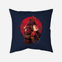 Red Kitsune Samurai-None-Removable Cover-Throw Pillow-Bruno Mota