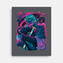 Cyber Neon Samurai-None-Stretched-Canvas-Bruno Mota