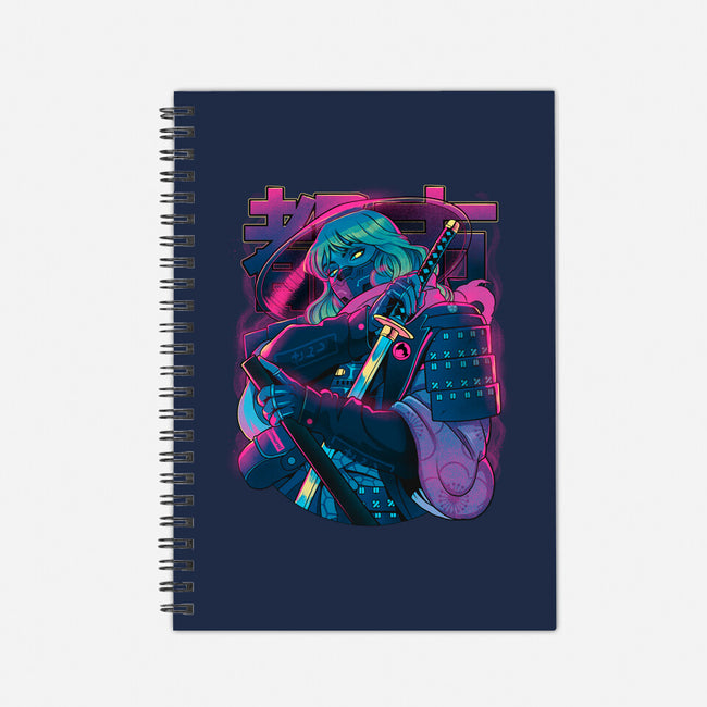 Cyber Neon Samurai-None-Dot Grid-Notebook-Bruno Mota