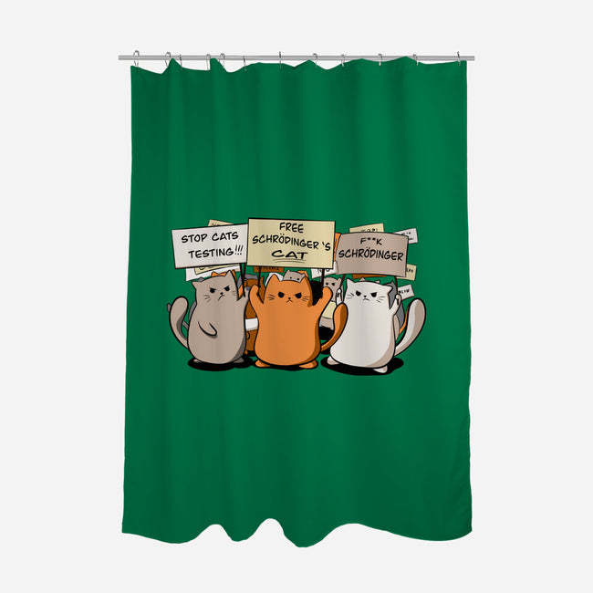 Cats Protest-None-Polyester-Shower Curtain-fanfabio