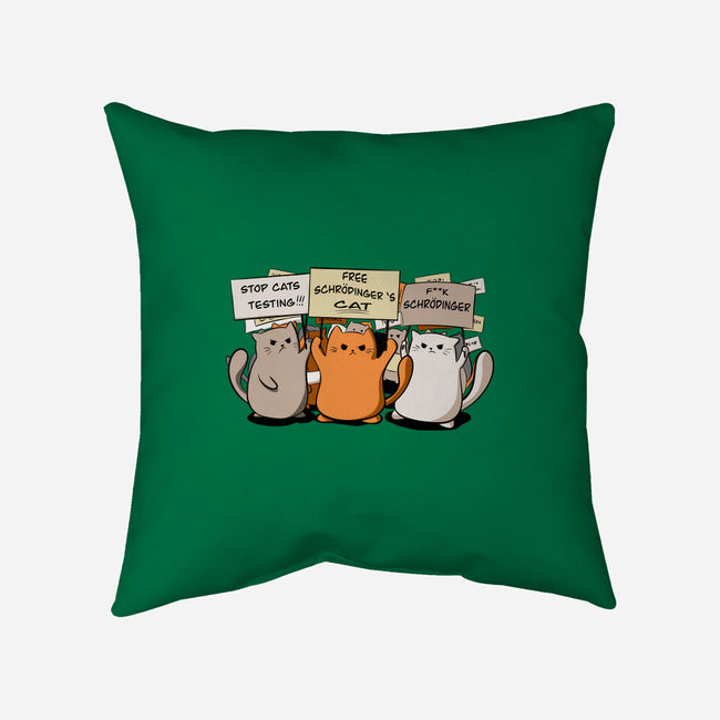 Cats Protest-None-Removable Cover w Insert-Throw Pillow-fanfabio