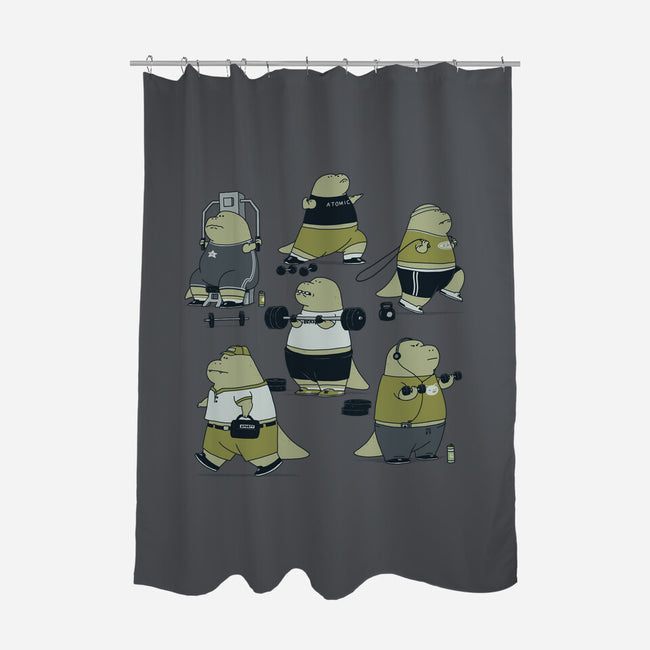 T-rex Gym-None-Polyester-Shower Curtain-pigboom
